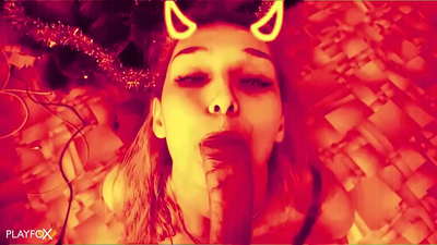 恶魔般的辣妹被操得很爽,屁股上被射精